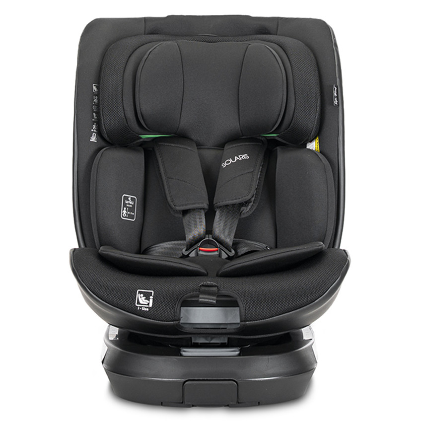 Siège-auto Solaris i-Size pivotant 40-150 cm + Jambe de force 360 Noir 