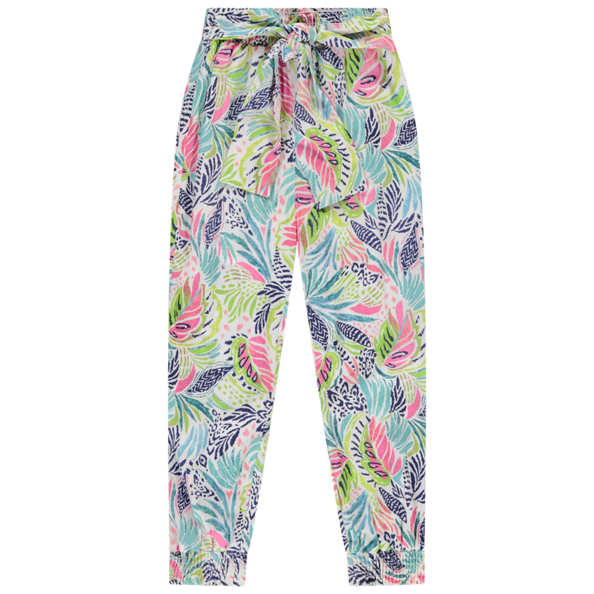 Pantalon fluide imprimé fantaisie pour fille  