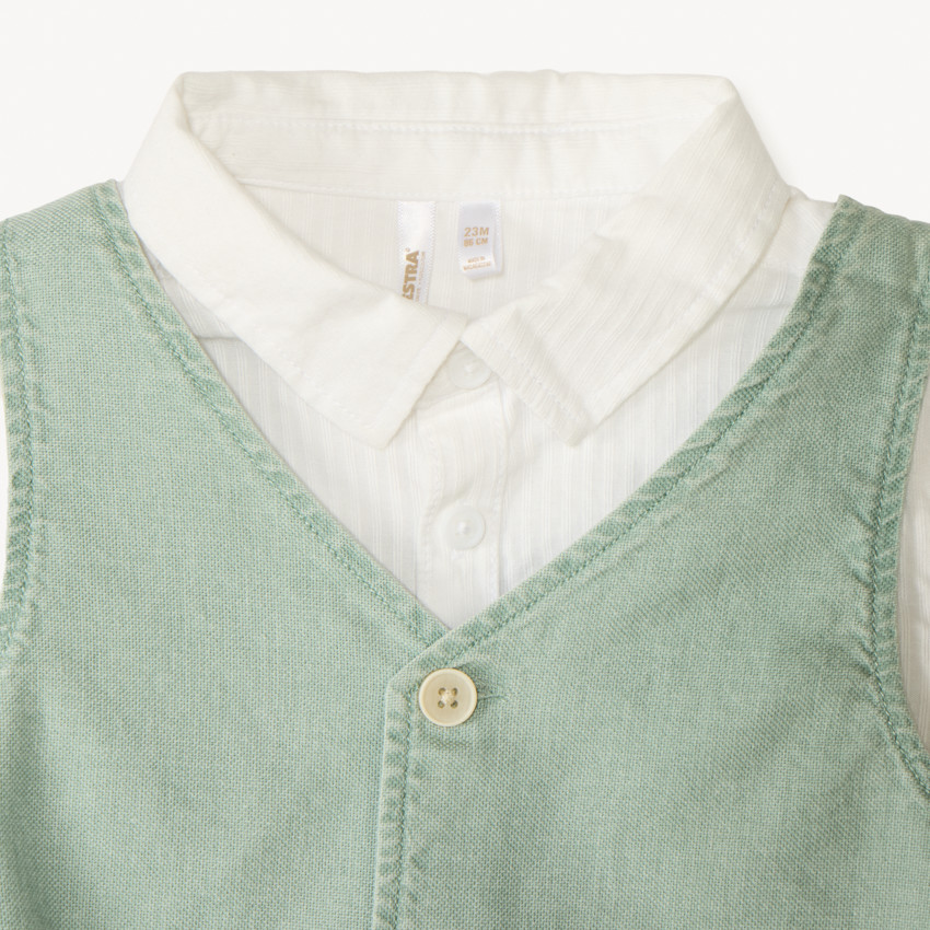 Ensemble 3 pièces avec nœud papillon pour bébé garçon 