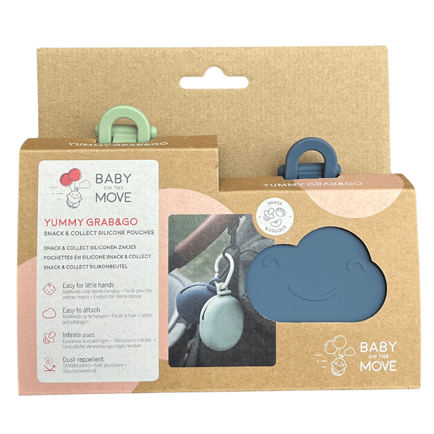 Set de 2 pochettes pour sucette et goûter Nature 