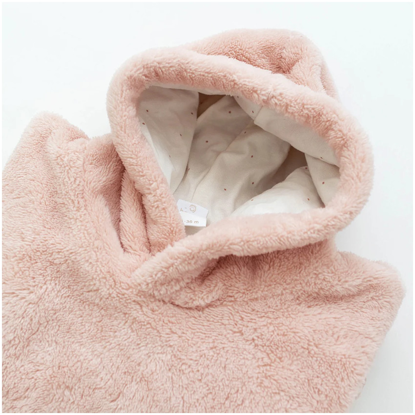 Poncho de Voyage Softy + Jersey Blush 9-36M 