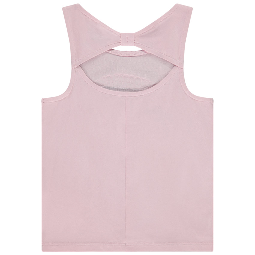 Top van reliëf palmenpatroon en open rug voor meisjes 