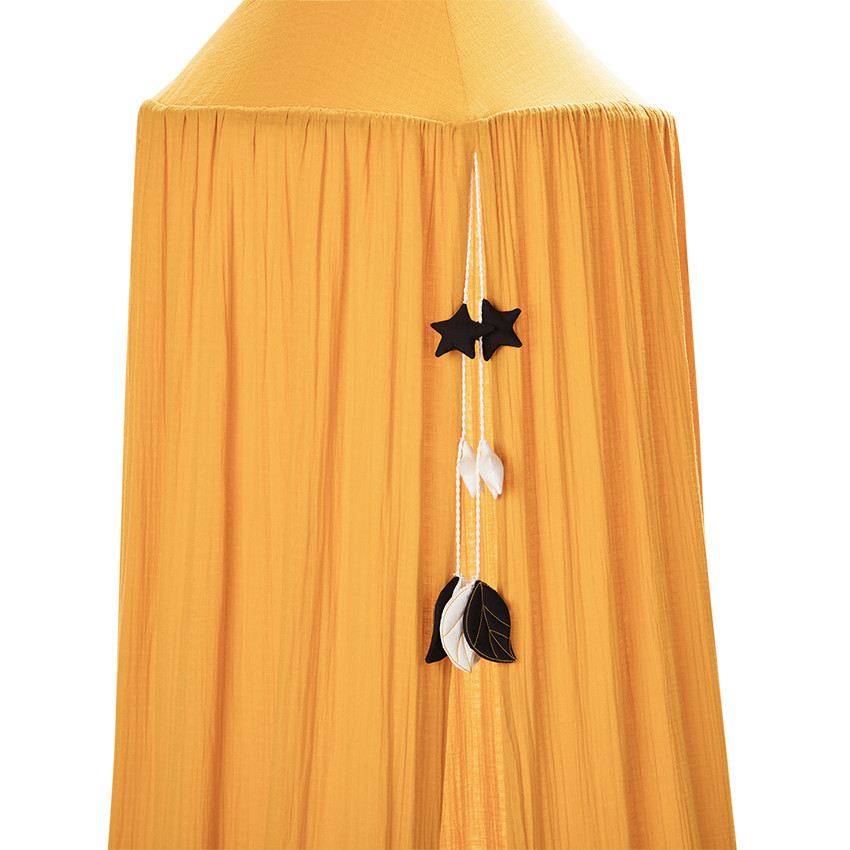 Bedhem in katoenen gaas - Mosterd 