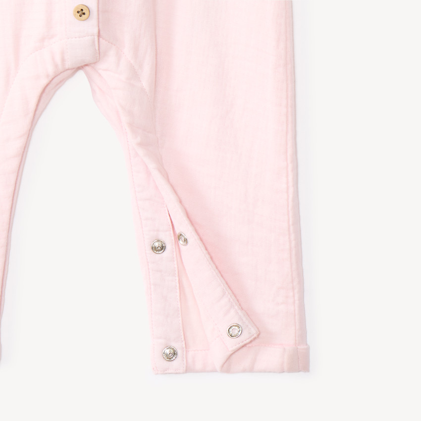 Ensemble salopette et t-shirt manches longues motifs ourson pour bébé fille 