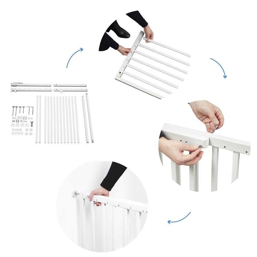 Barrière pression déco Pop ajustable - Blanc 