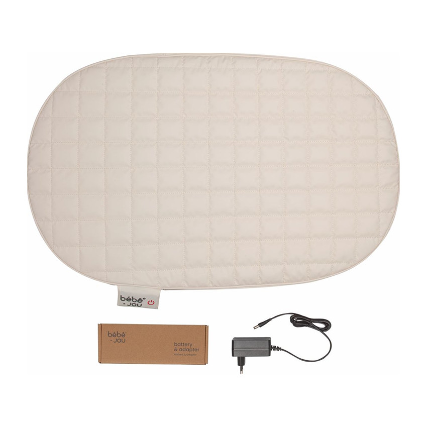 Matelas à langer chauffant 74 X 44cm Squares Offwhite 