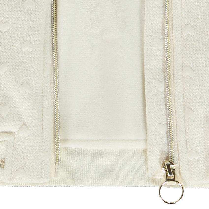 Jas teddy patroon harten in jacquard voor meisjes 