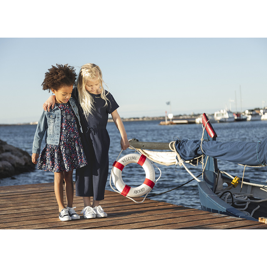 Jurk met korte mouwen en bloemenprint voor meisjes 