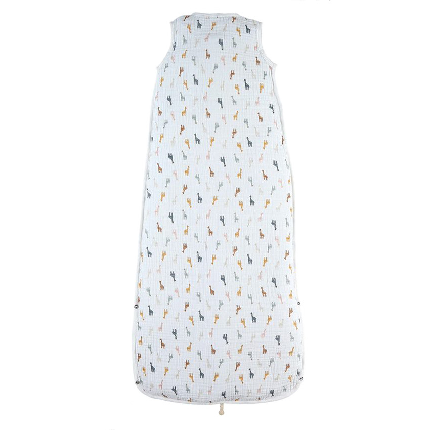 Gigoteuse sans manches en mousseline de coton 90-110 cm - Girafes 