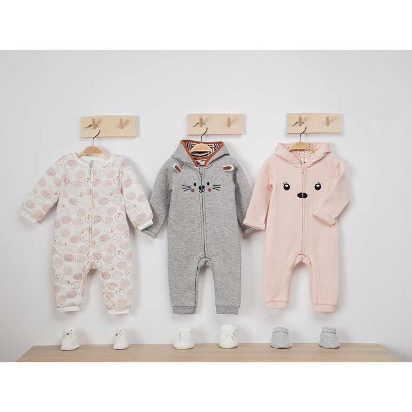 Combinaison longue zippée imprimée pour bébé fille 