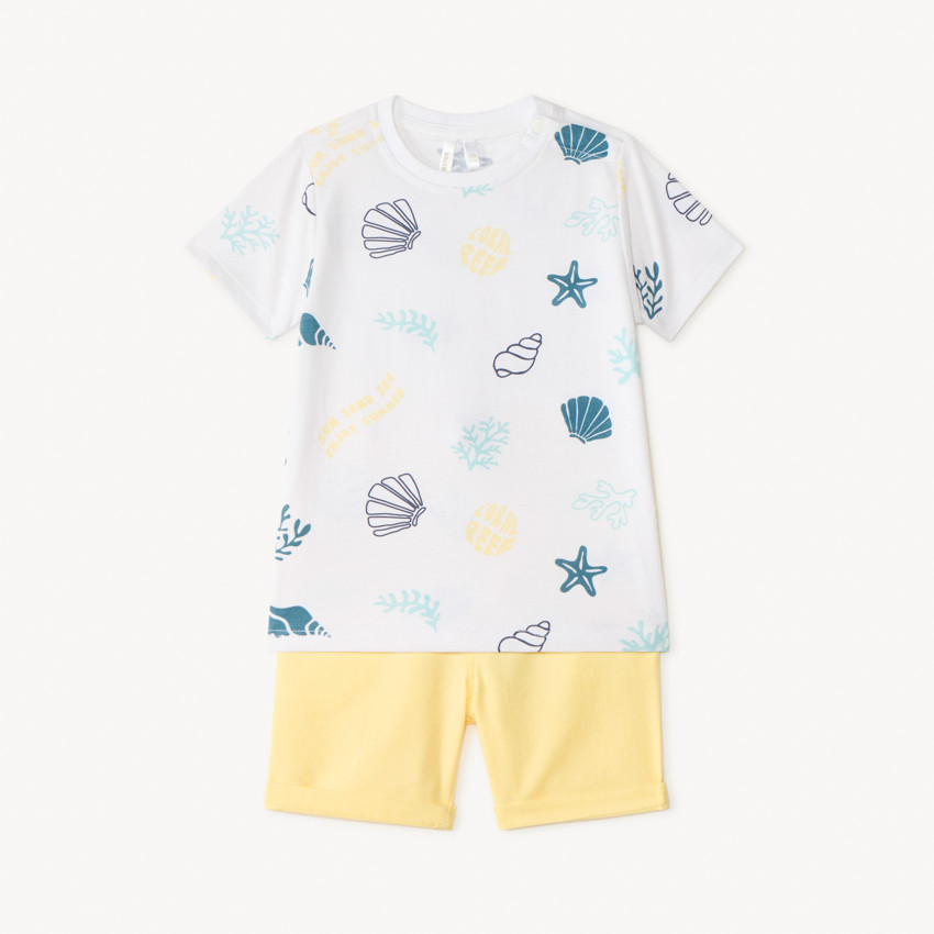 Ensemble court 2 pièces t-shirt et bermuda pour bébé garçon 