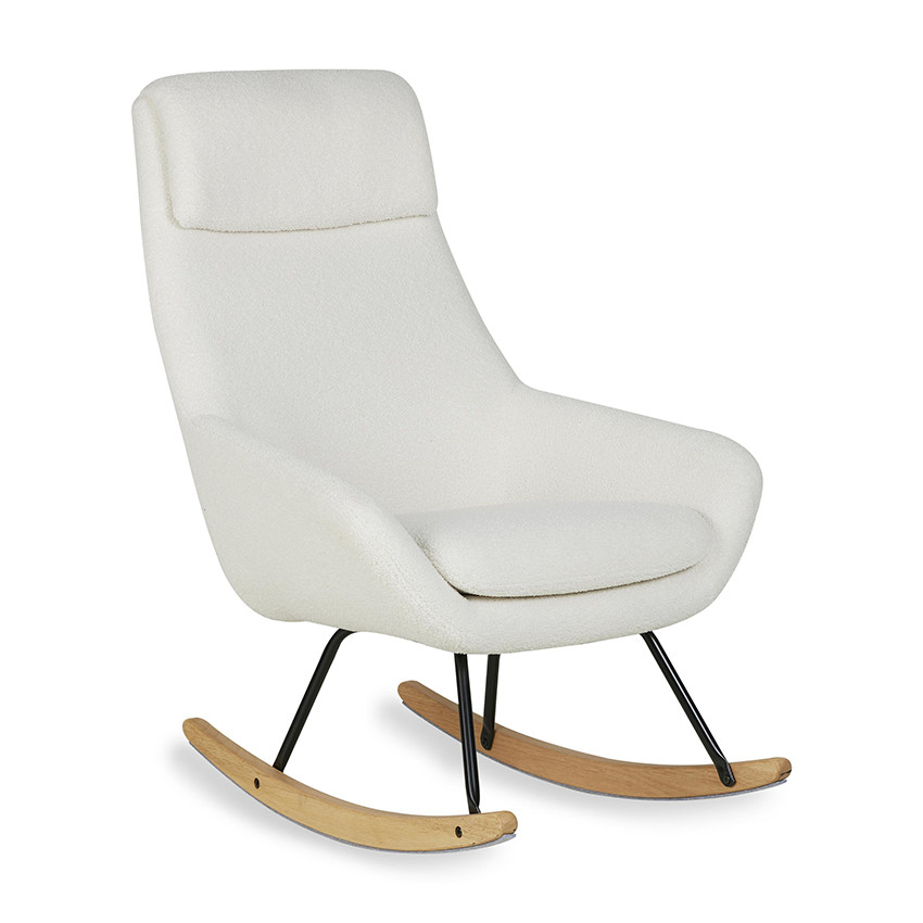 Fauteuil à bascule Rocking chair Nordic Sheep Cream 