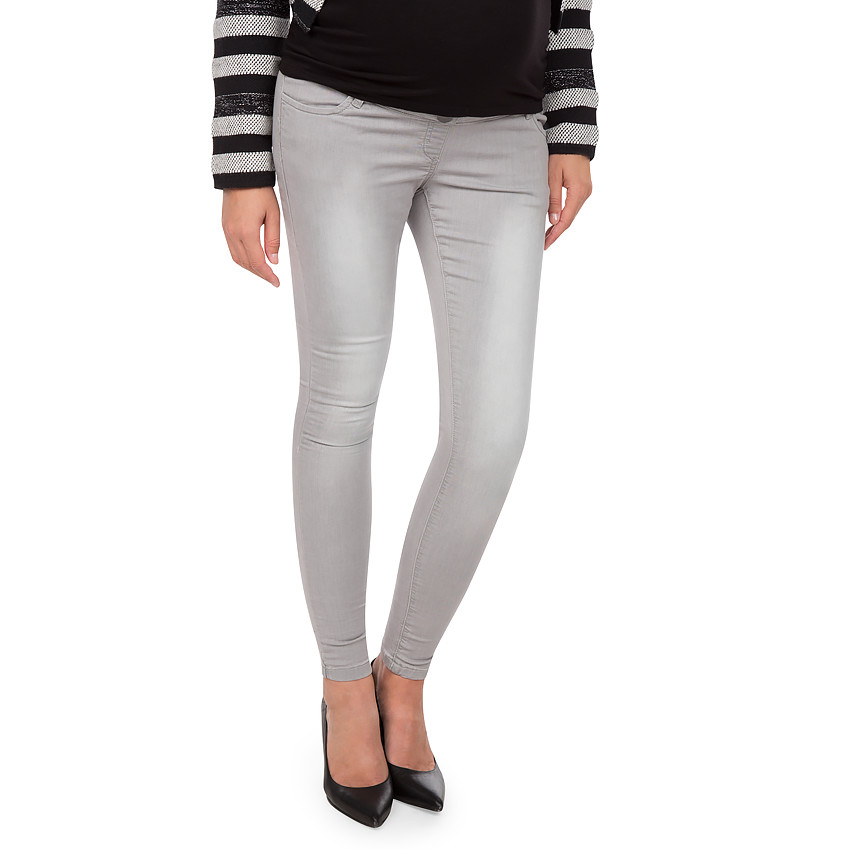 Jeans en molleton effet used à bandeau haut 