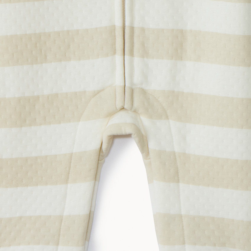 Lange gestreepte jumpsuit met olifantenborduursel voor baby 