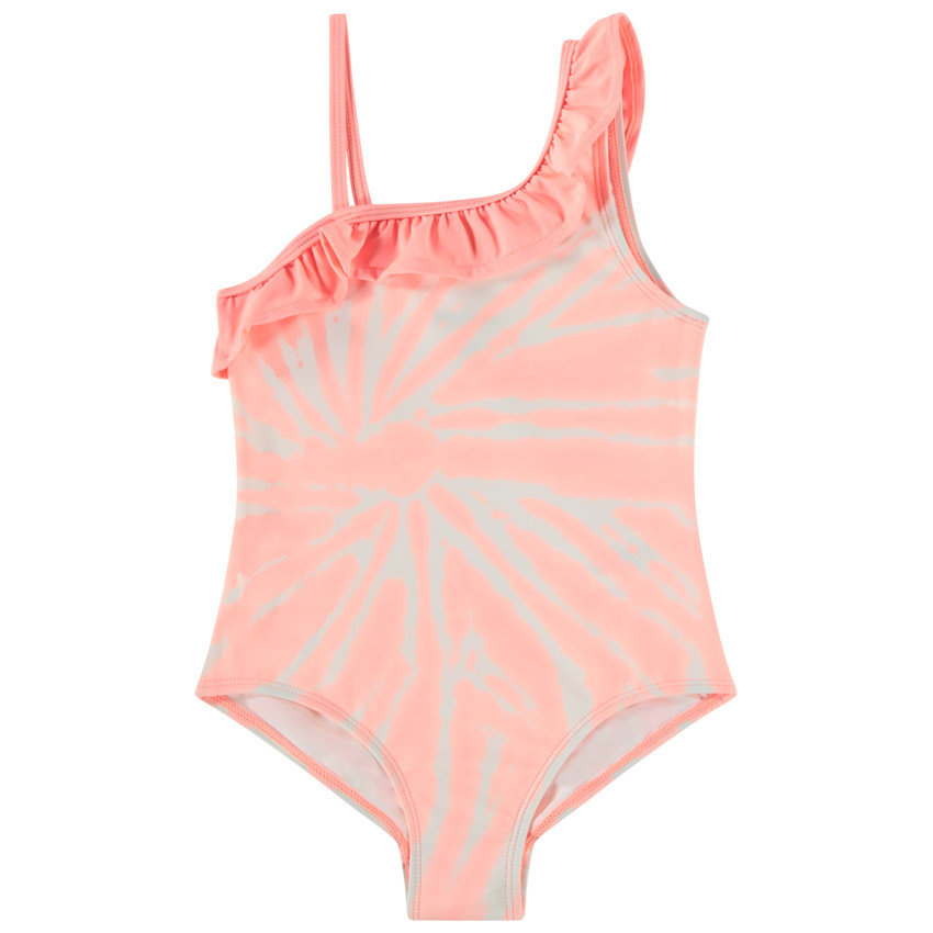 Maillot de bain 1 pièce asymétrique effet tie & dye pour fille 