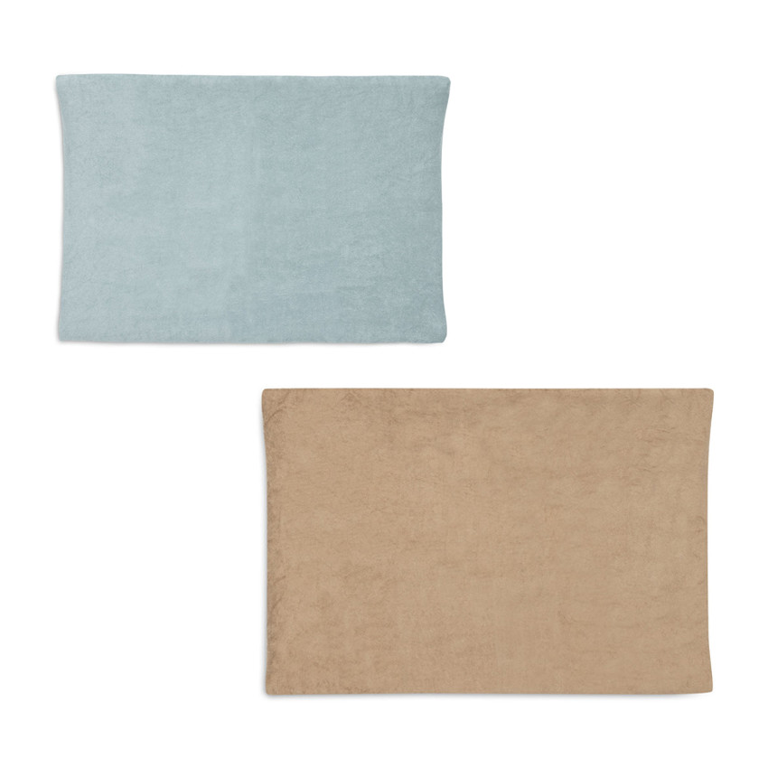 Housse matelas à langer éponge 2 unités 50x70cm Sea green/Biscuit 