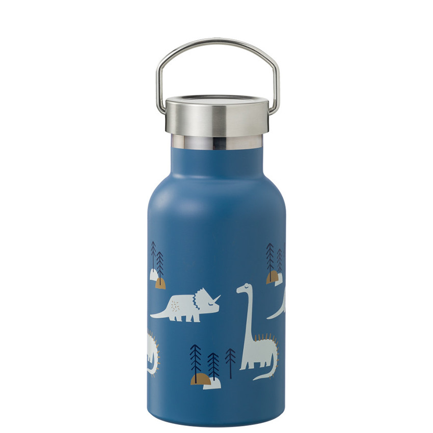 Gourde isotherme 350ml Dino Bleu 
