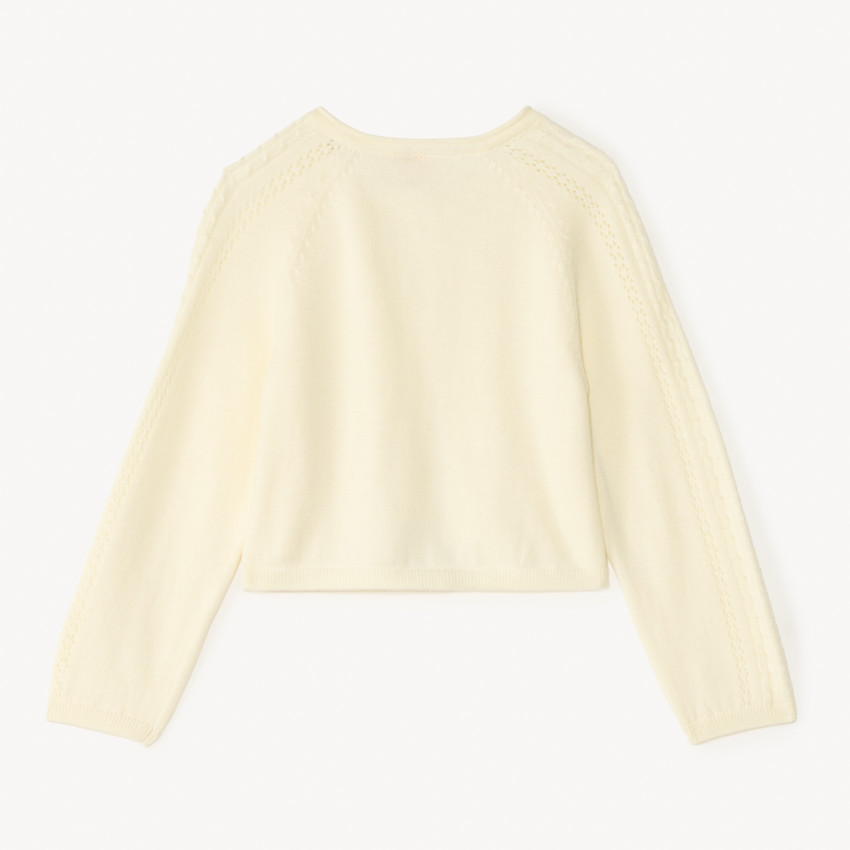 Boléro met lange mouwen van gebreid gaas voor meisjesbaby's 