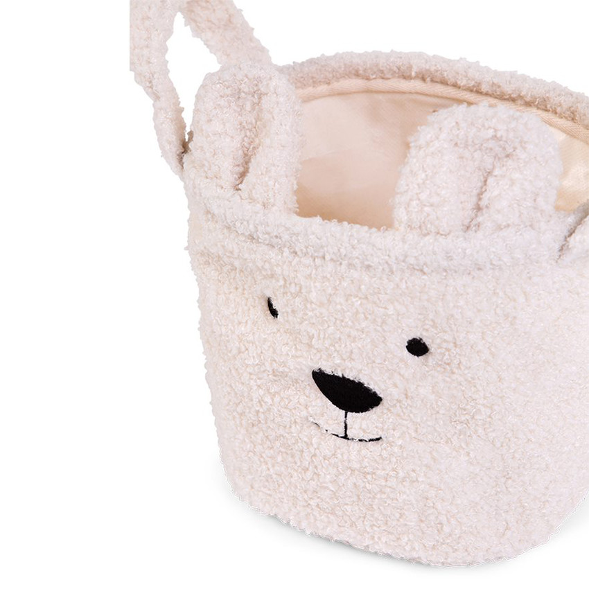 Panier de rangement Teddy 40 cm - Ecru 