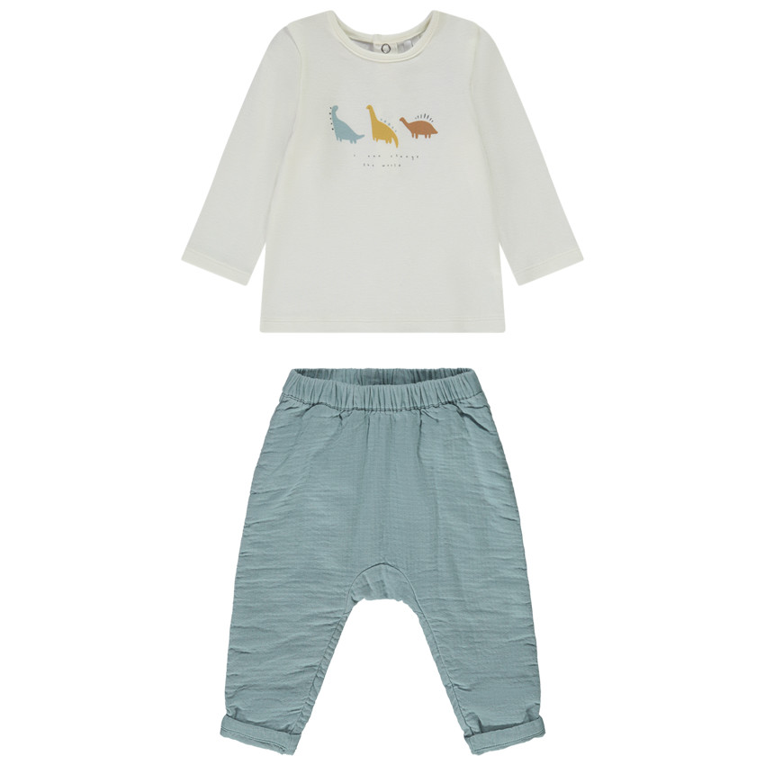 Ensemble 2 pièces dinosaures pour bébé garçon 