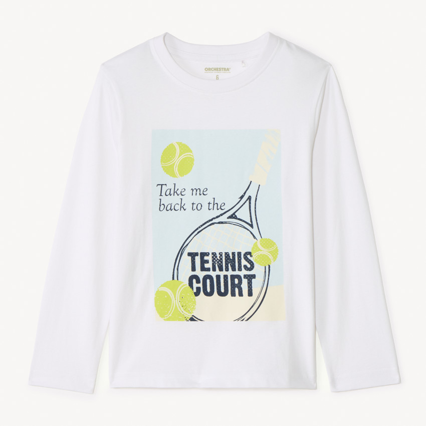 Langarm T-shirt met print voor jongens 