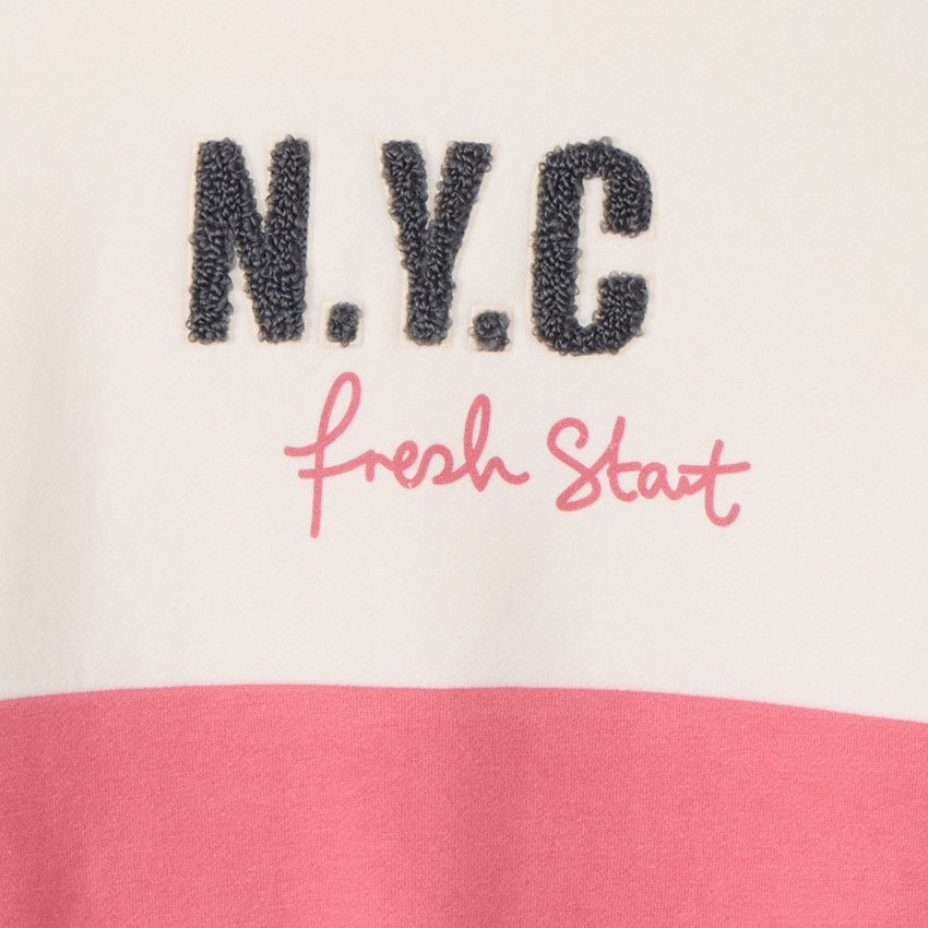 Sweat molleton à capuche effet color block pour fille 