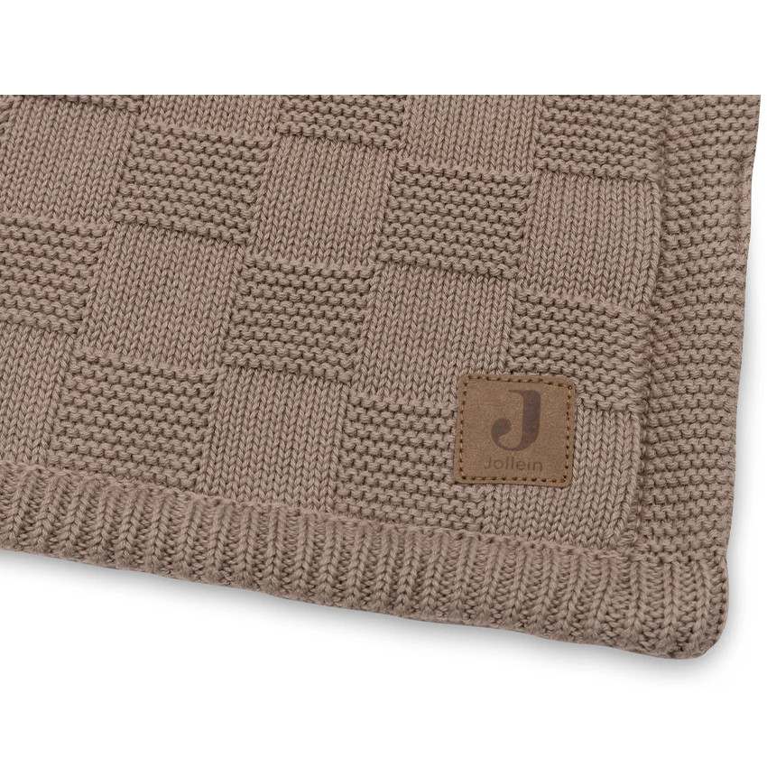 Couverture lit bébé Box Knit - Milky Coffee/Velvet -  100x150 cm 