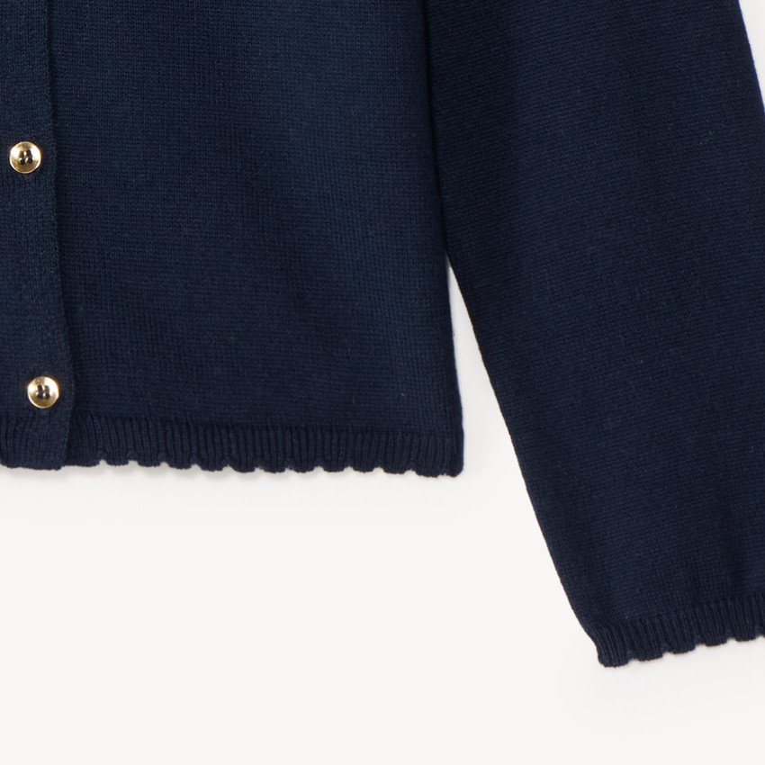 Uni gebreide lange mouwen vest voor meisjes 