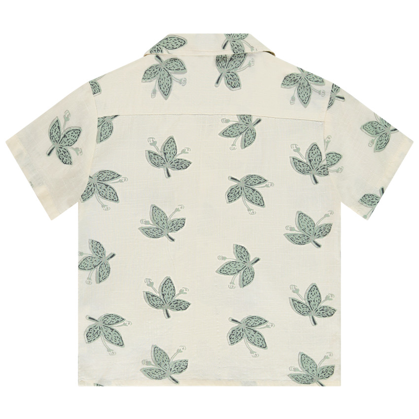 Chemise manches courtes imprimé feuilles pour garçon 