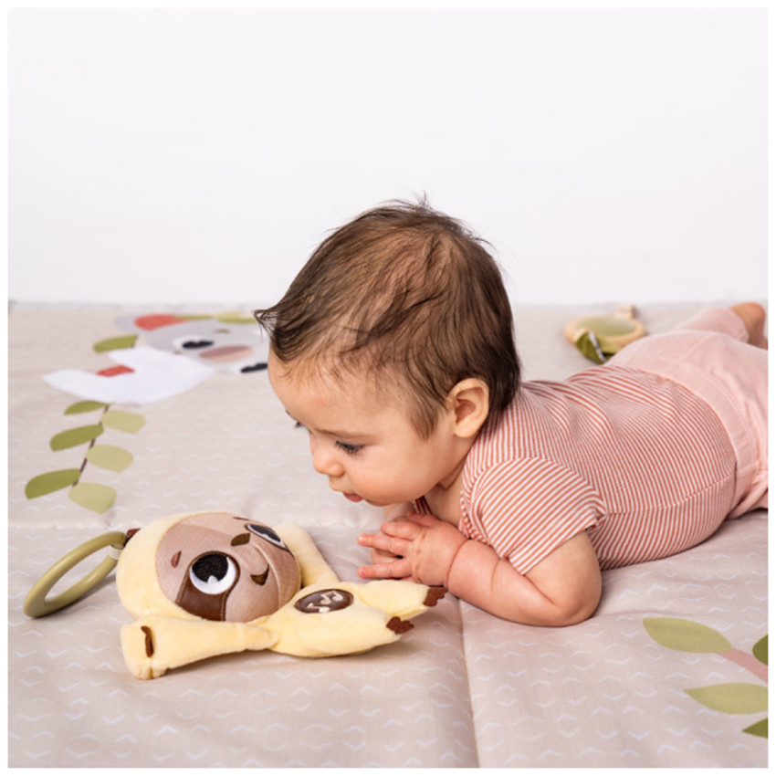 Hochet musical Paresseux avec clip d'attache Boho Chic 