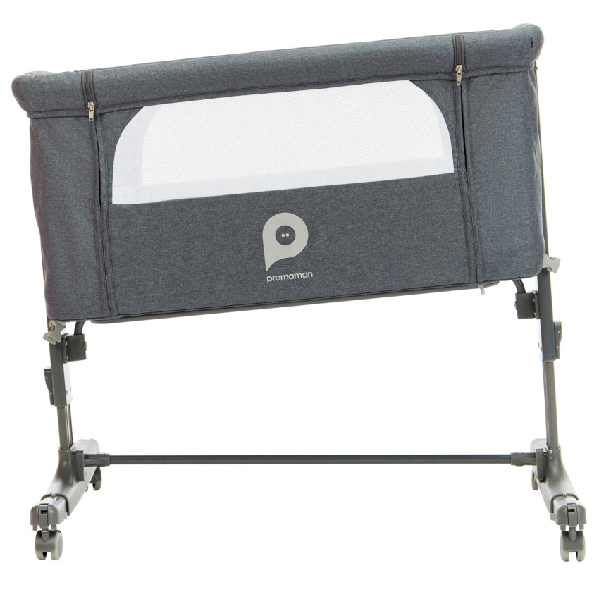 Wieg voor co-sleeping met wielen Bisoo grijs 