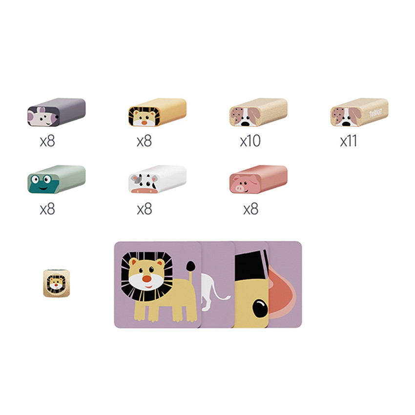 Tour à bascule aux motifs d'animaux 3ans+ 