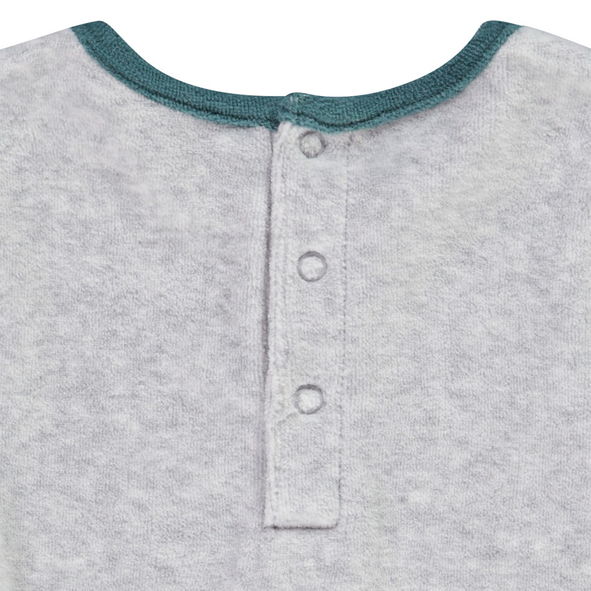 Pyjama 2 pièces en velours print tigre et rayures pour bébé garçon 