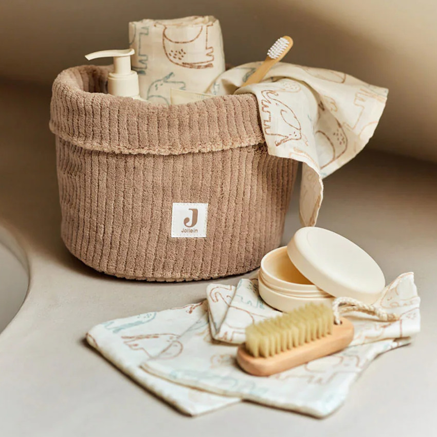 Opbergmand Cloudy Rib - 14x18cm - Milky Coffee 