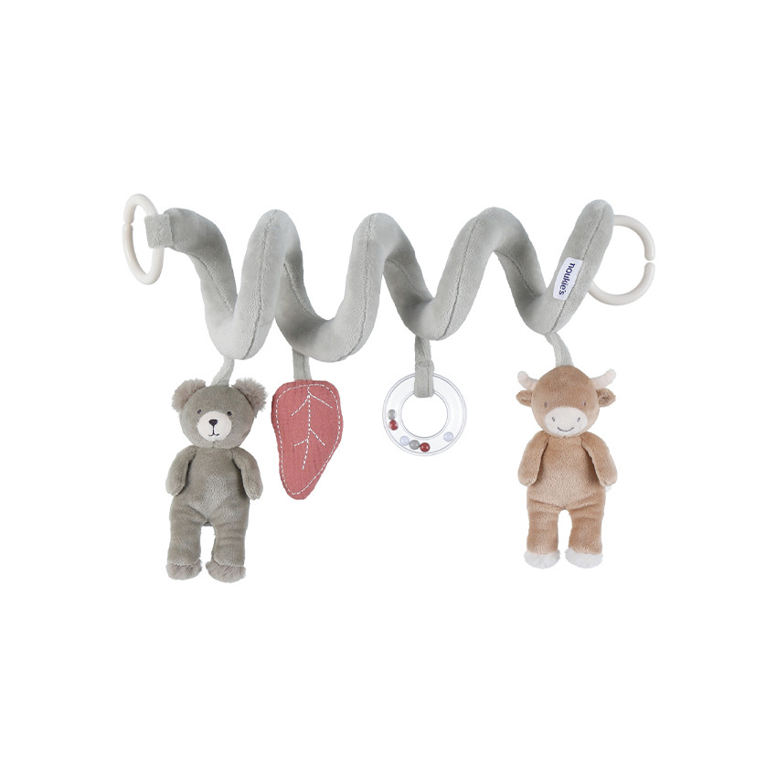 activiteitenspiraal in fluweel Fluffy & Orso groen 