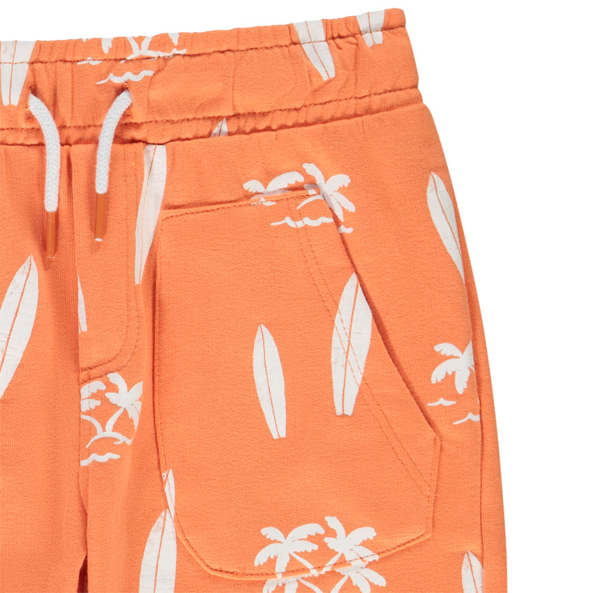 Bermuda met surfplank/palmboomprint voor jongen 