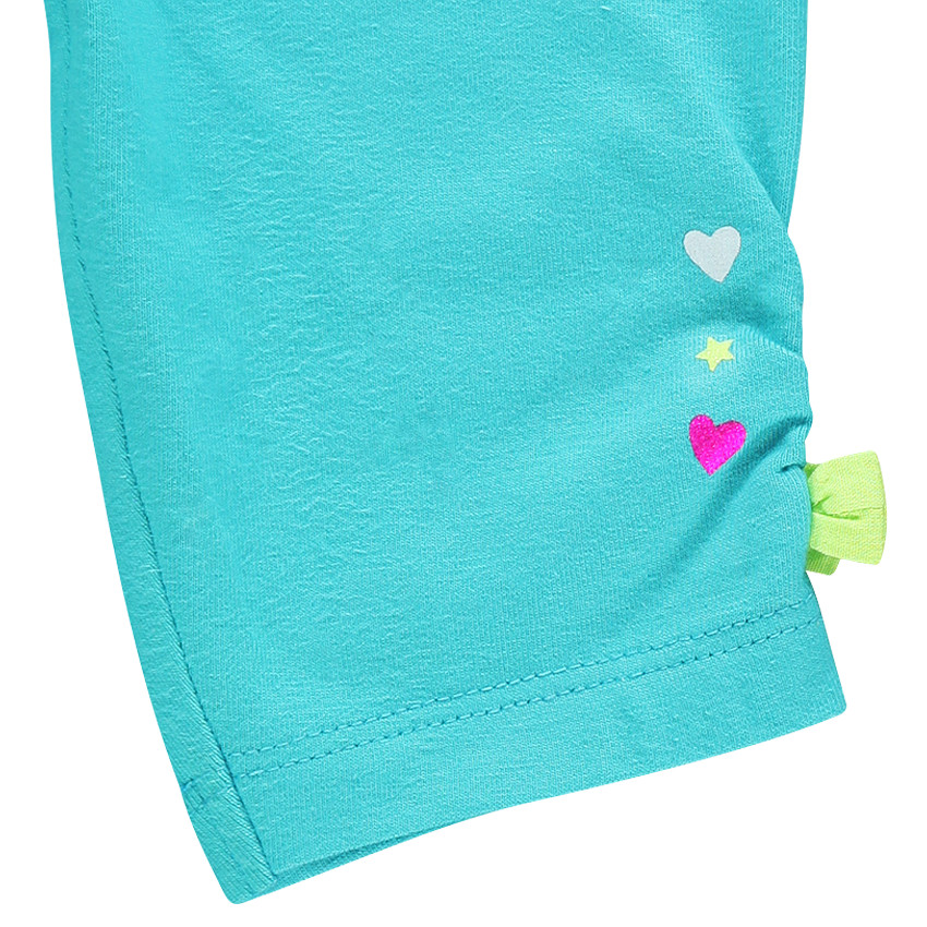 Korte legging met ruches en fantasieknoopjes voor meisjes 