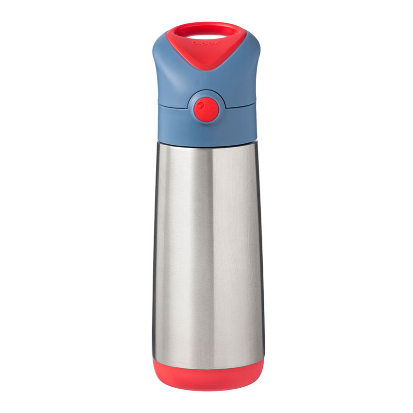 Gourde isotherme avec paille 500ml Bleu 
