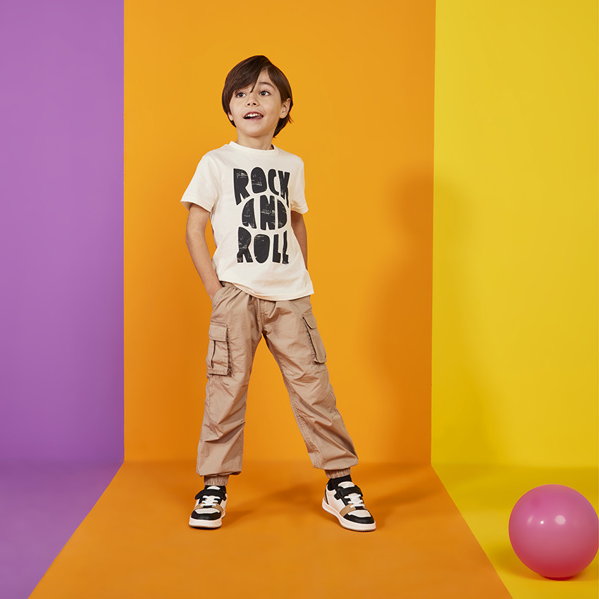 T-shirt korte mouwen met fantasieprint voor jongen 