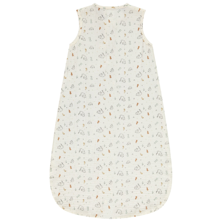 Gigoteuse en double gaze TOG 0.5 imprimé éléphants pour bébé 