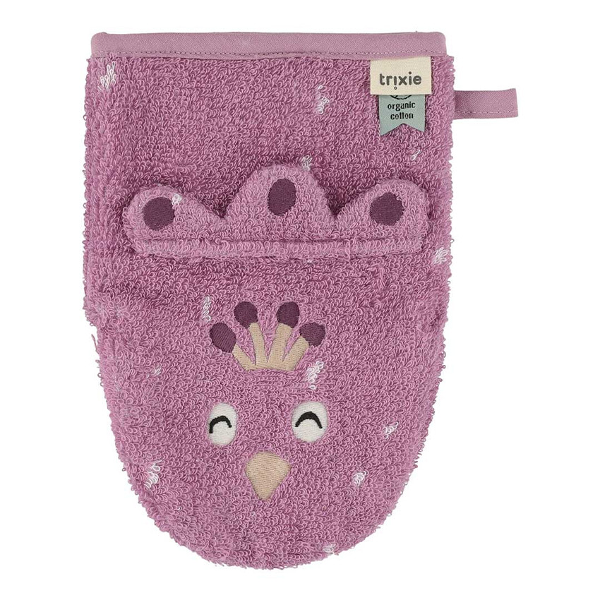Set van 2 washandjes Mrs Cat en Mrs Peacock 