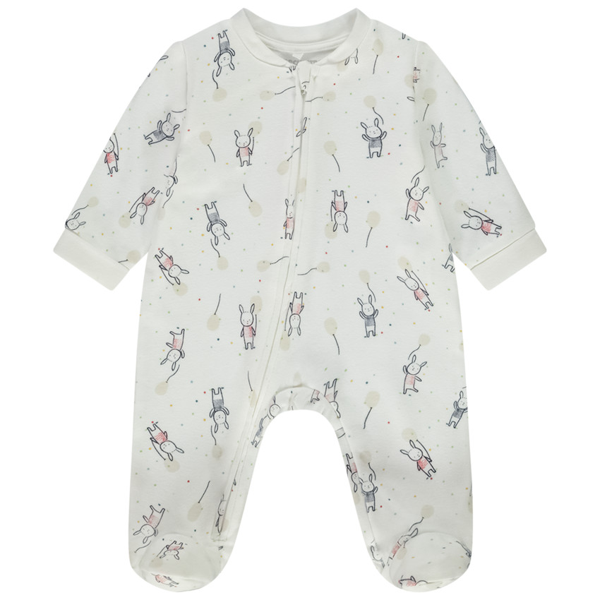 Dors-bien en jersey imprimé lapins pour bébé garçon 