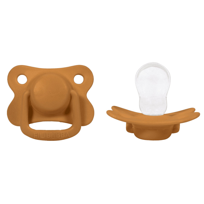 Lot de 2 sucettes en silicone 6m+ Golden Mustard 