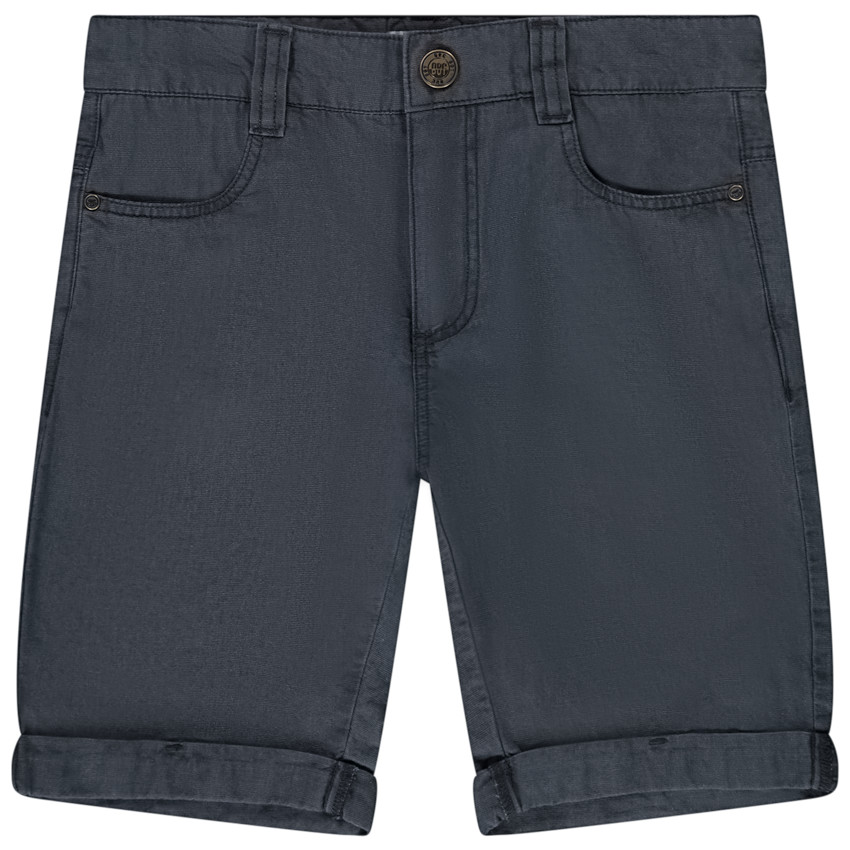 Bermuda en toile uni avec poches pour garçon 