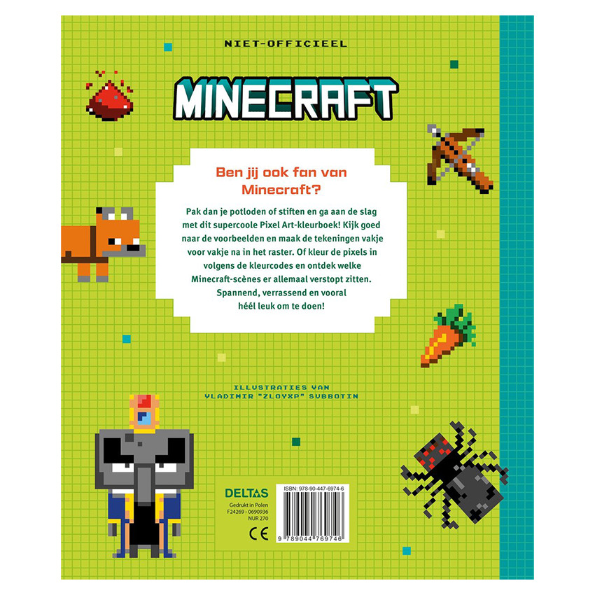 Boek NL Minecraft Pixel Kleurpret 