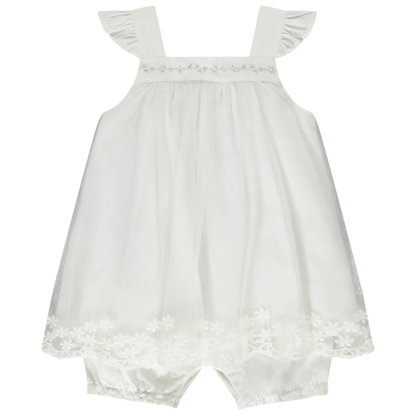 Korte ceremoniejumpsuit met 2-in-1 effect voor meisjes 