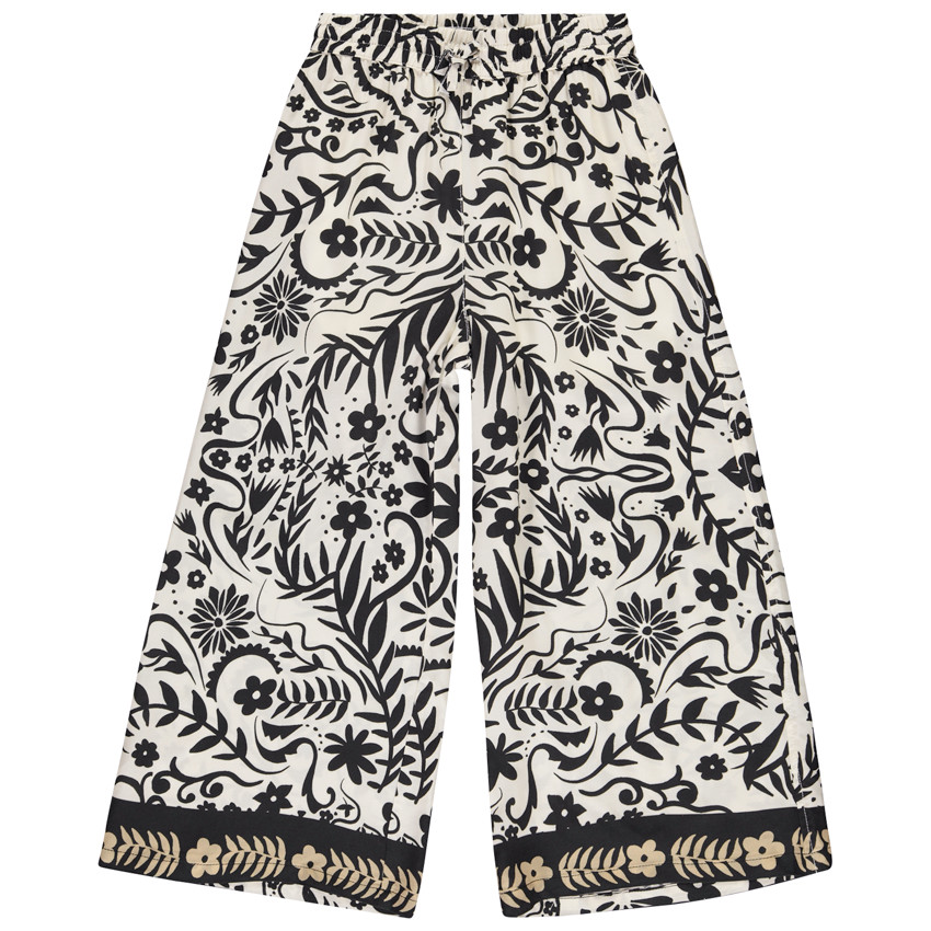 Pantalon large et fluide imprimé floral pour fille 
