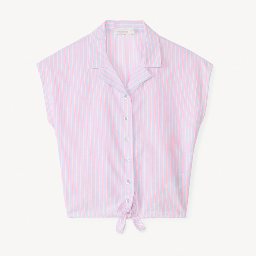 Gestreepte knoopblouse voor meisjes 