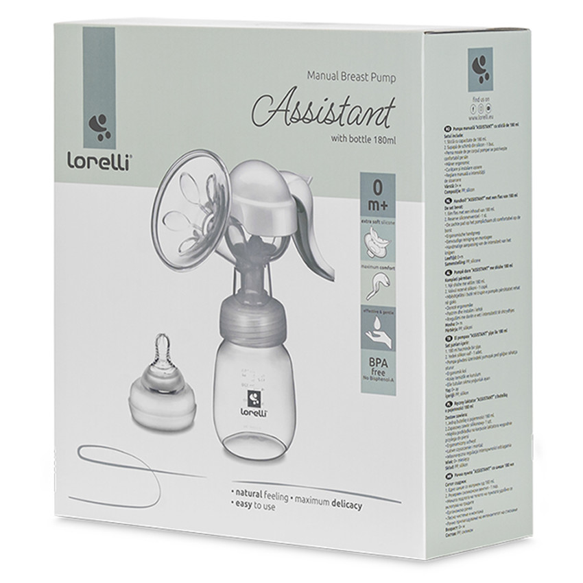Tire-lait manuel avec biberon 180 ml Blanc 
