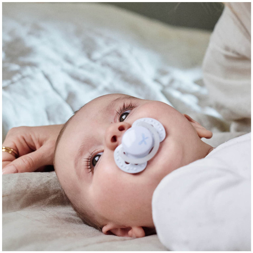 Sucette Dynamic Silicone Newborn Babyshower Blue 
